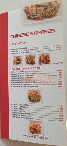 Sushi Express — carte page 3