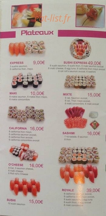 Sushi Express — carte page 7