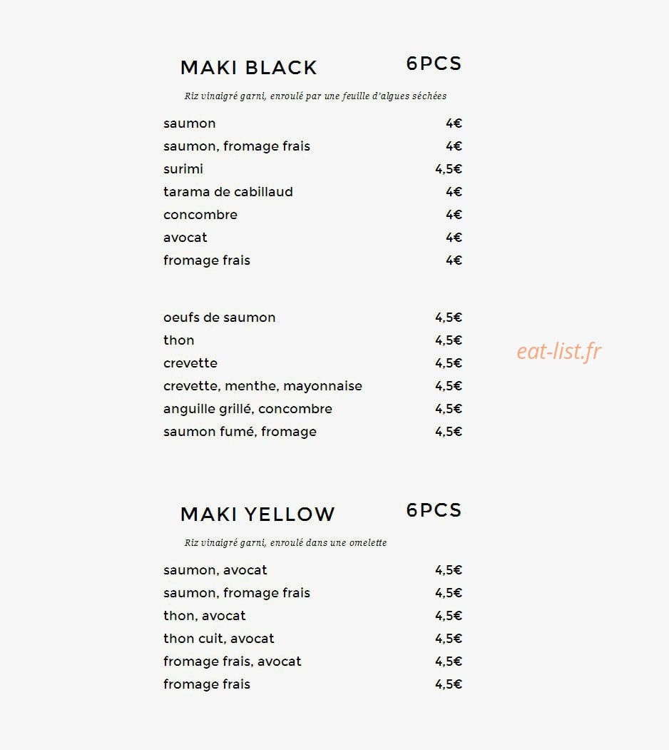 Sushi In Sushi — carte page 3