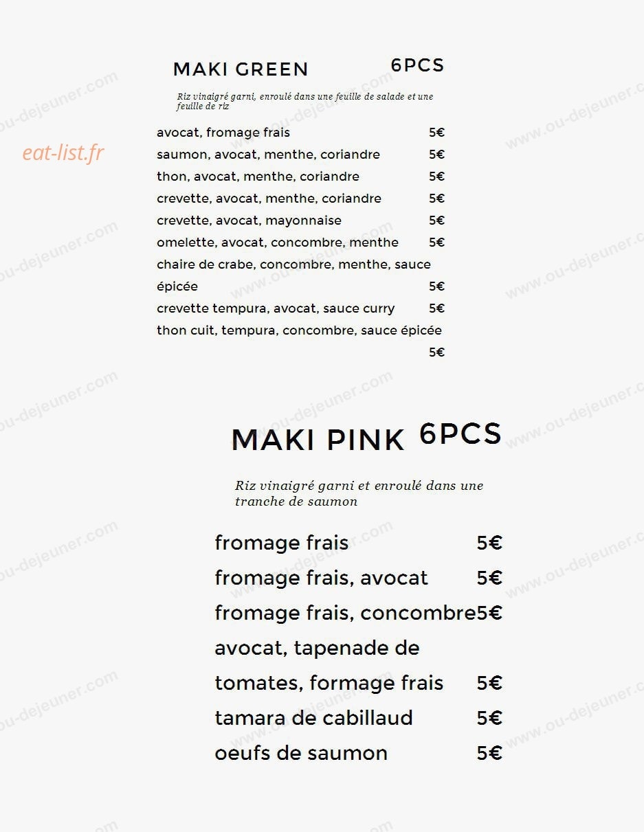 Sushi In Sushi — carte page 4