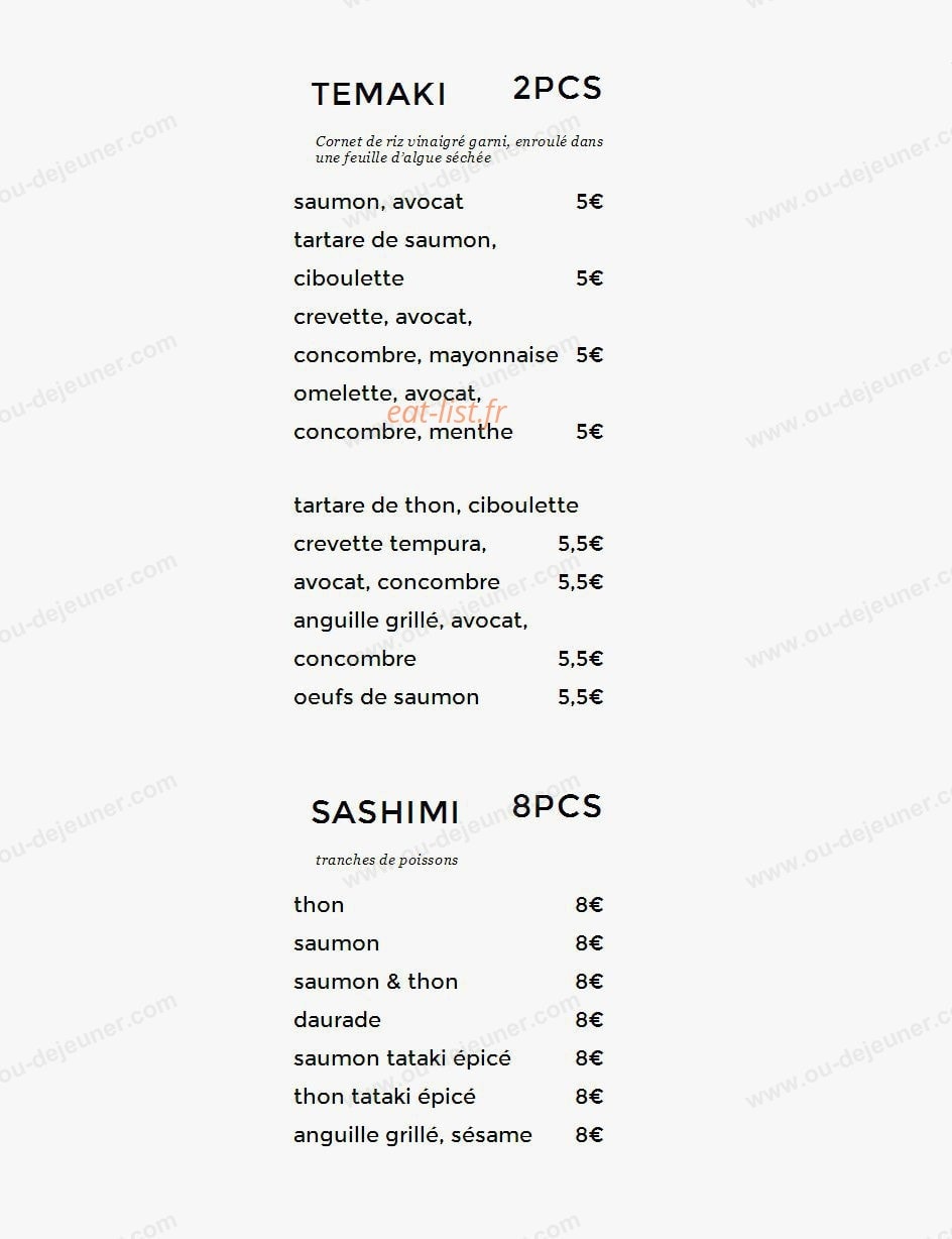 Sushi In Sushi — carte page 6