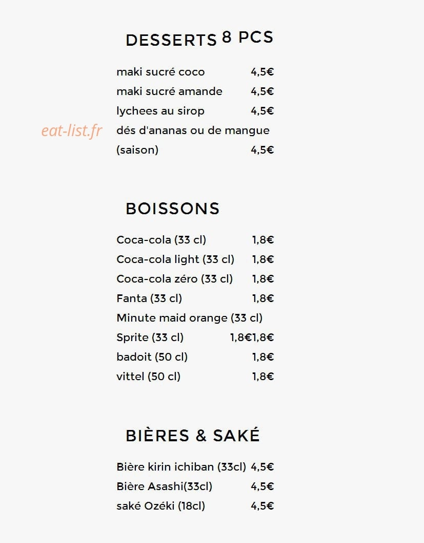 Sushi In Sushi — carte page 9