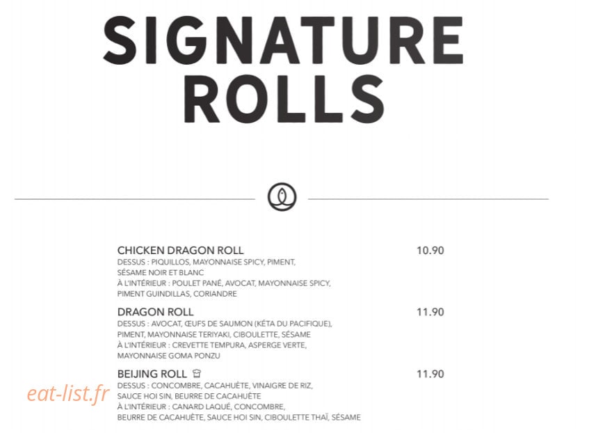 Sushi Shop — carte page 26