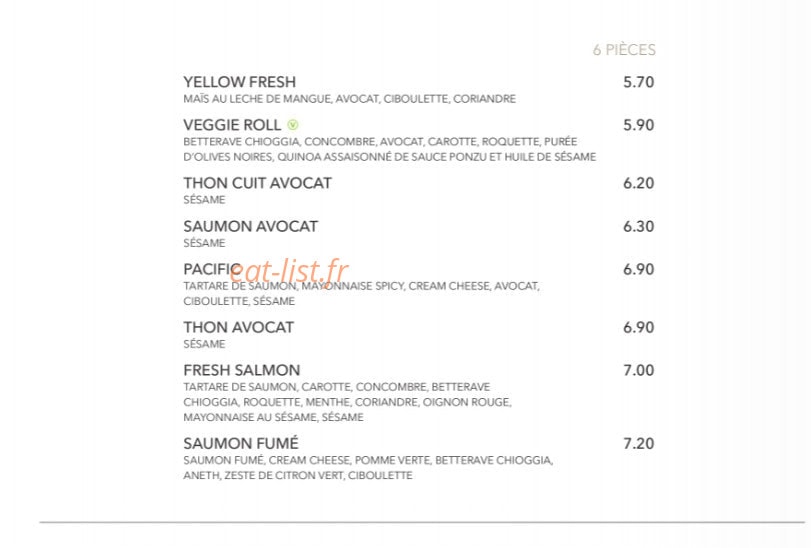Sushi Shop — carte page 21