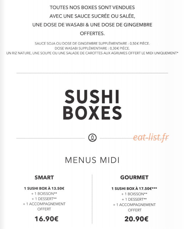 Sushi Shop — carte page 8