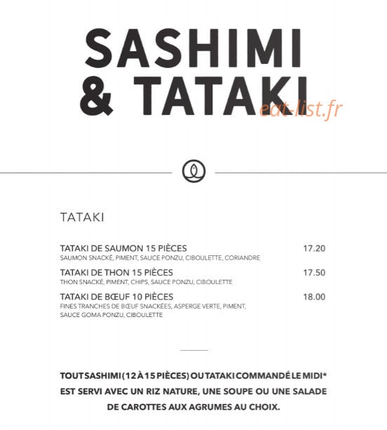 Sushi Shop — carte page 28