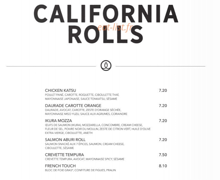 Sushi Shop — carte page 22