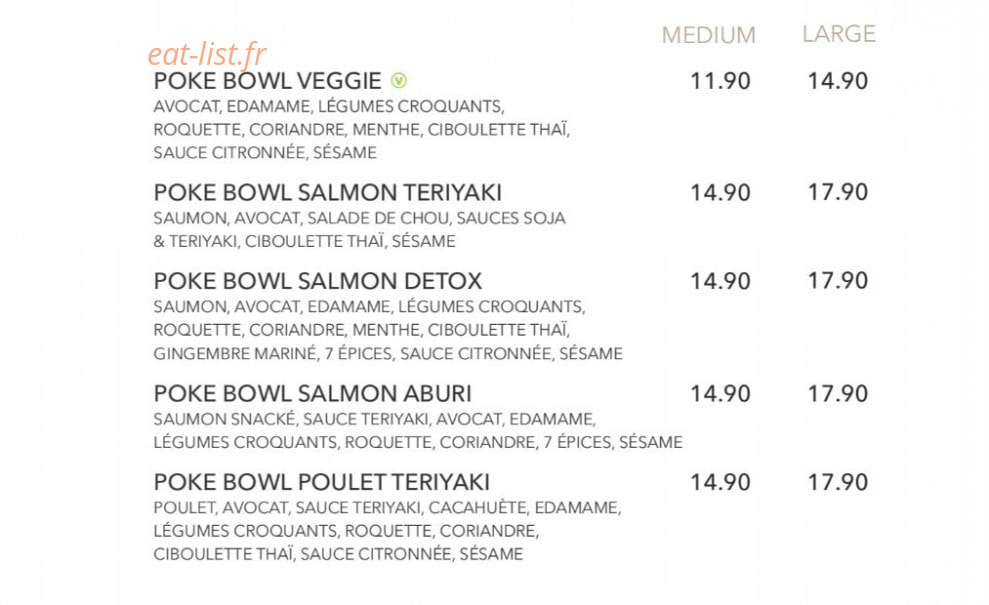 Sushi Shop — carte page 31