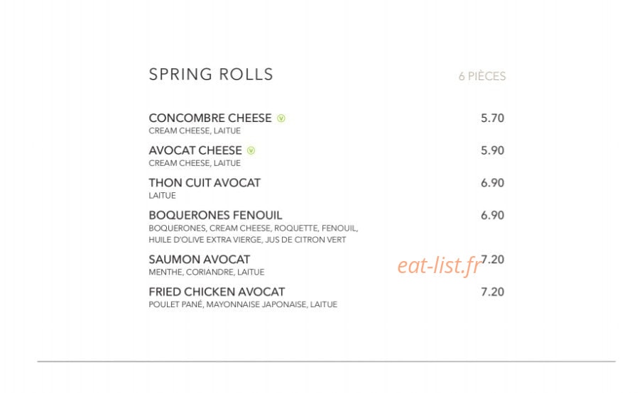 Sushi Shop — carte page 23