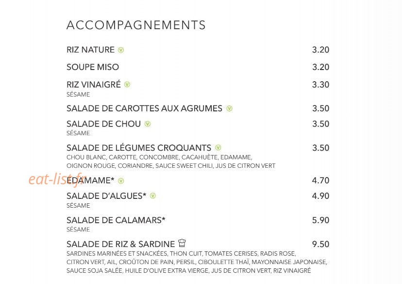 Sushi Shop — carte page 35
