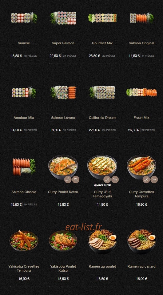 Sushi Shop — carte page 11
