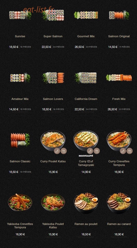 Sushi Shop — carte page 11
