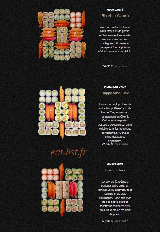Sushi Shop — carte page 8