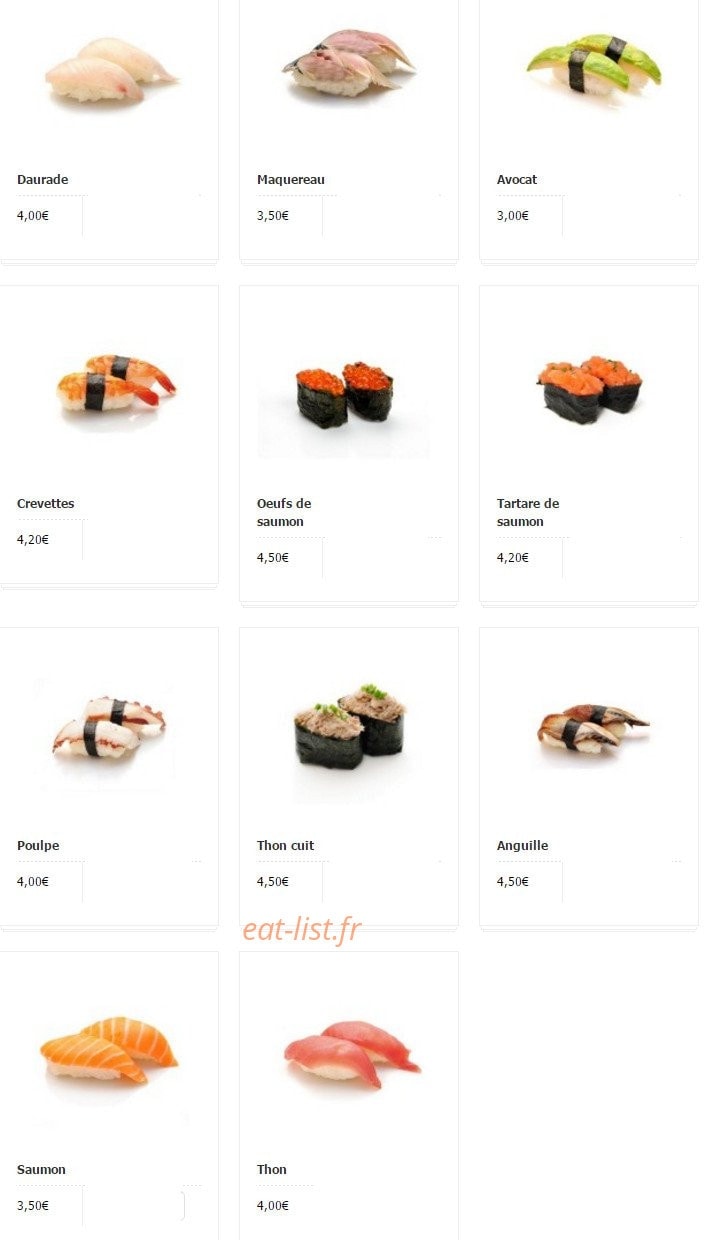 Sushi Yao — carte page 22