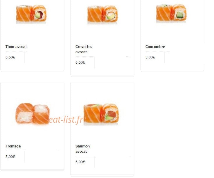 Sushi Yao — carte page 21