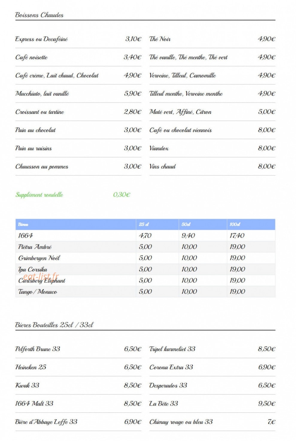 Tabac des Ternes — carte page 4