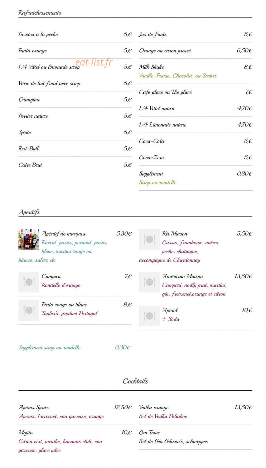 Tabac des Ternes — carte page 5