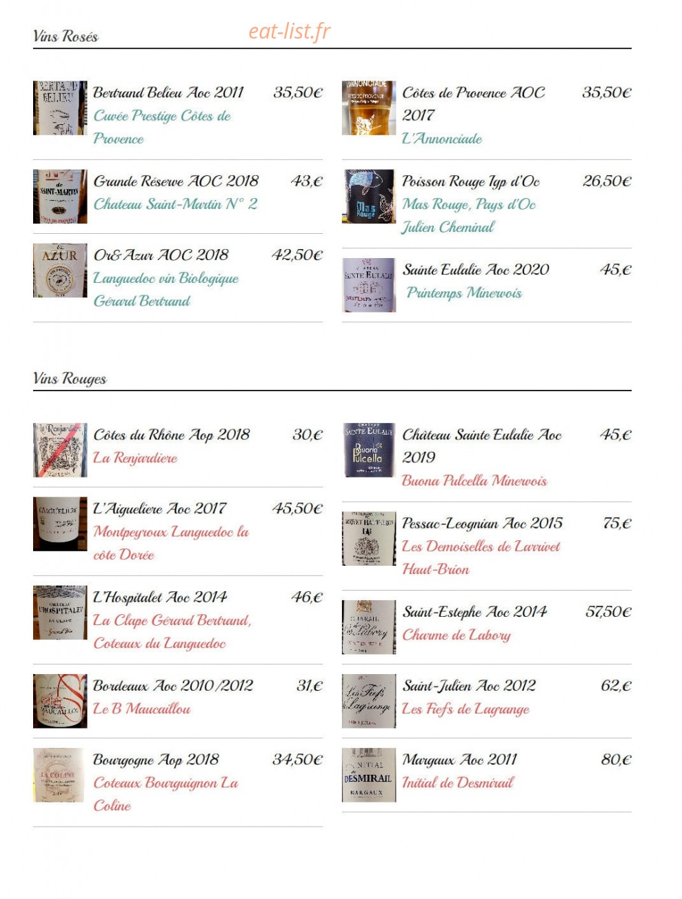 Tabac des Ternes — carte page 7
