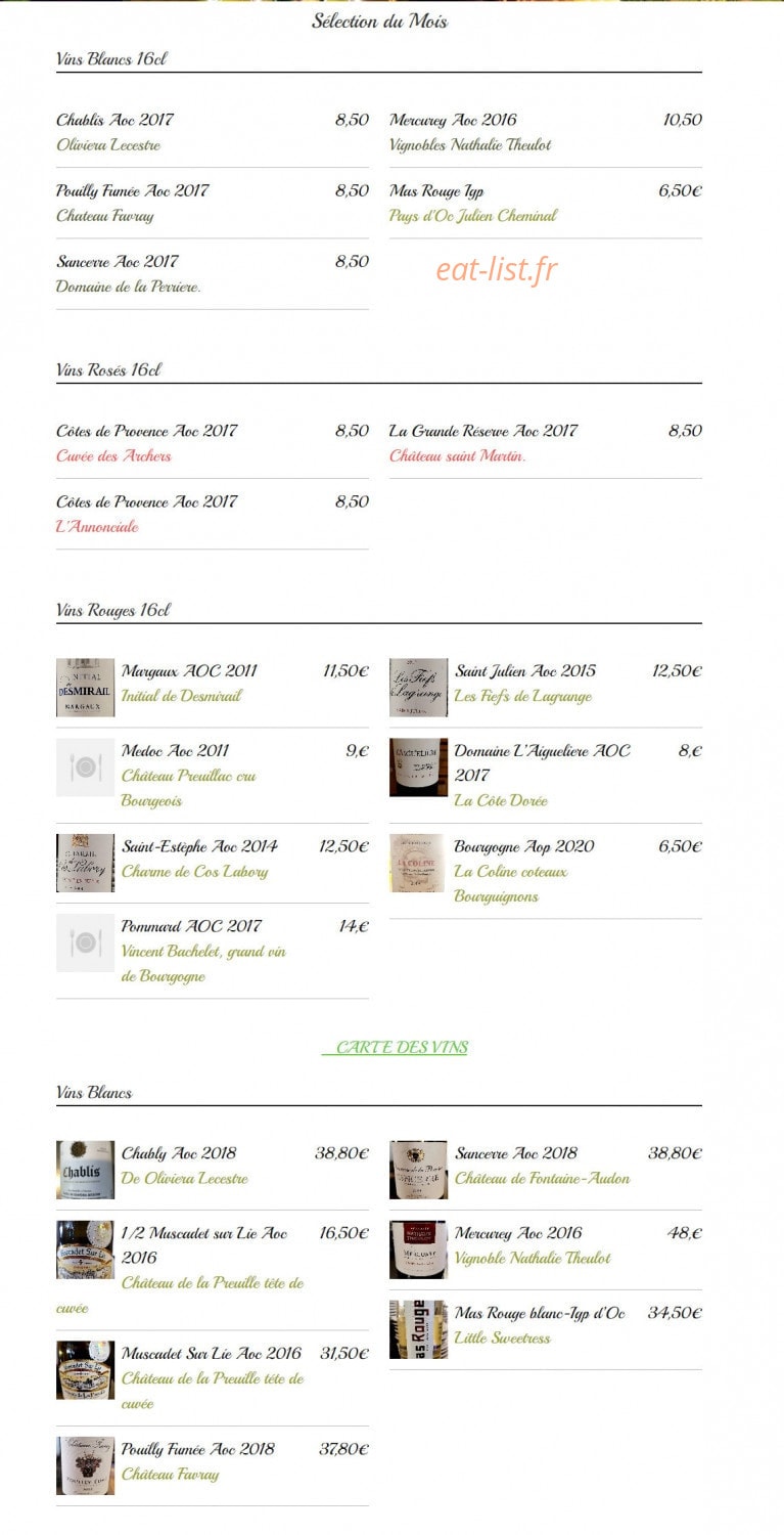 Tabac des Ternes — carte page 6