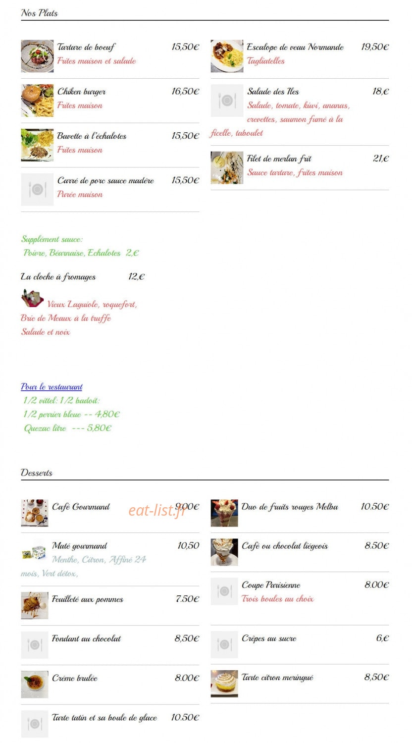 Tabac des Ternes — carte page 2