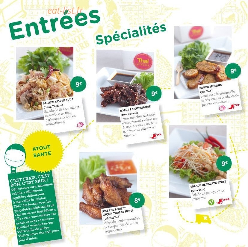 Thaï at Home — carte page 2