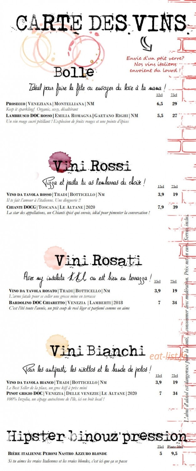 The Little Italy — carte page 6