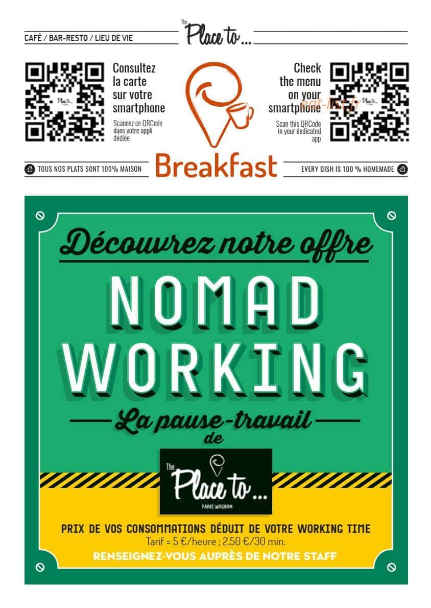 The Place to — carte page 1