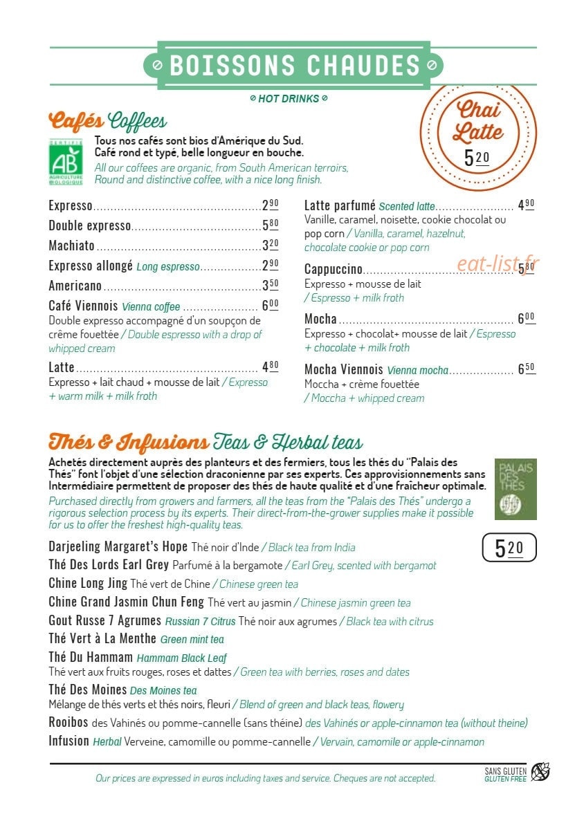 The Place to — carte page 4