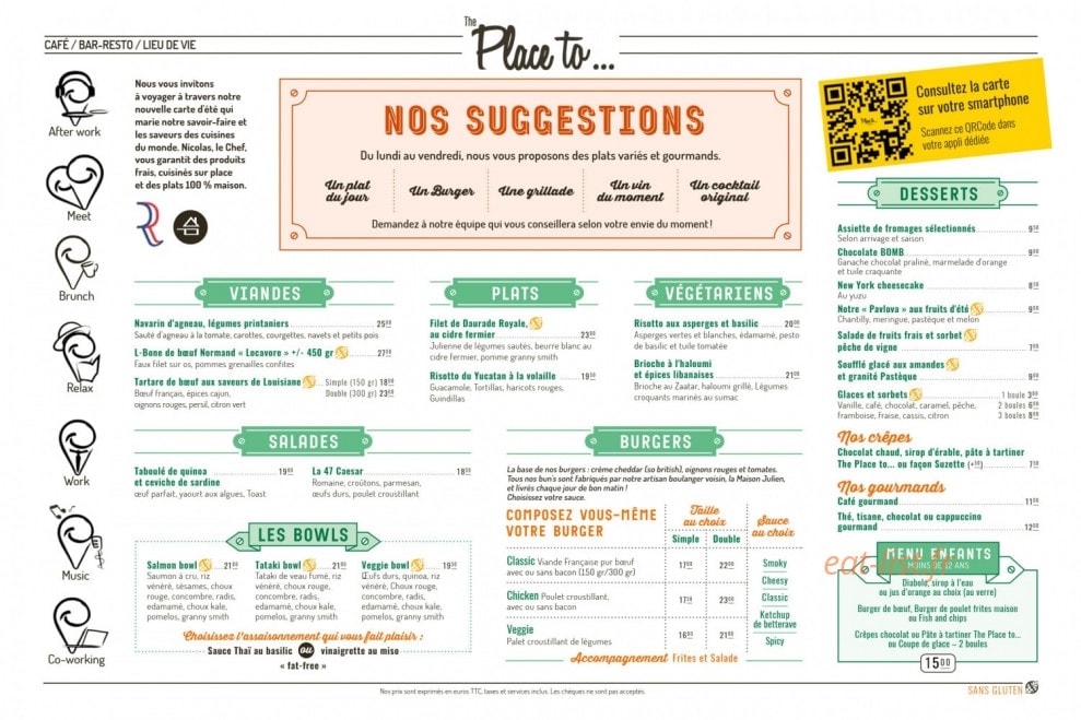 The Place to — carte page 5