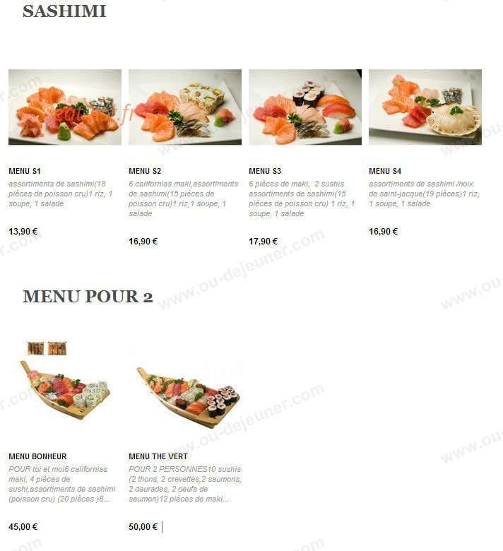 Thé Vert — carte page 6