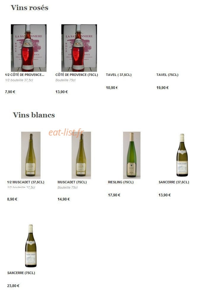 Thé Vert — carte page 19