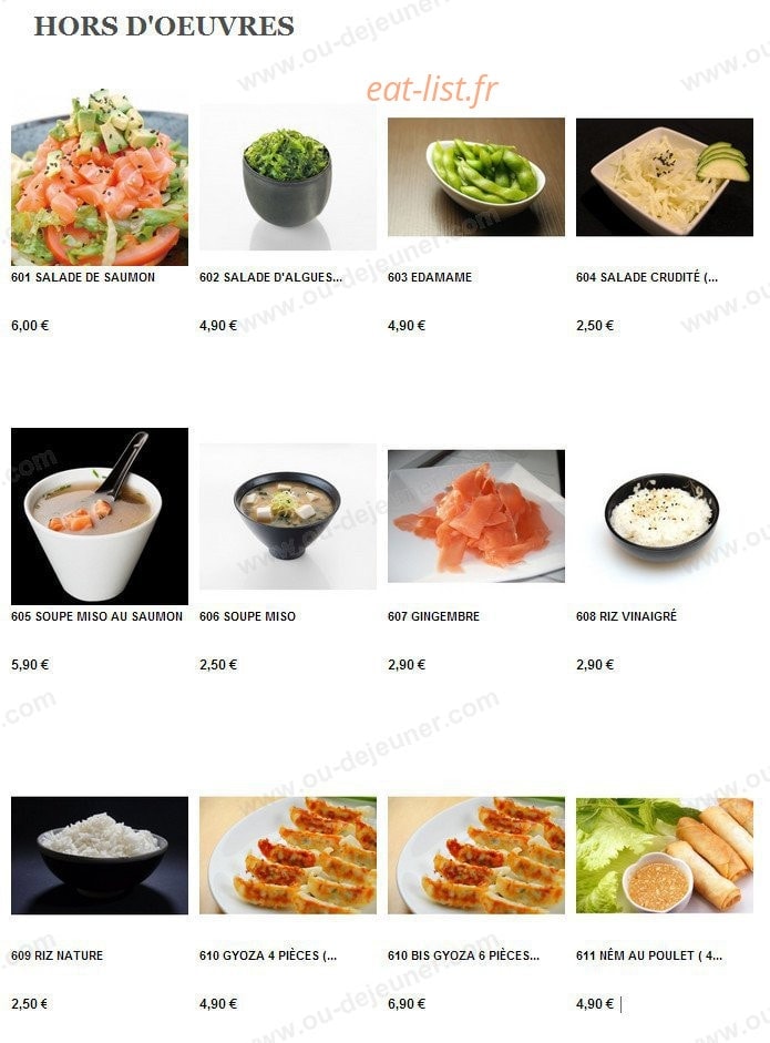 Thé Vert — carte page 14