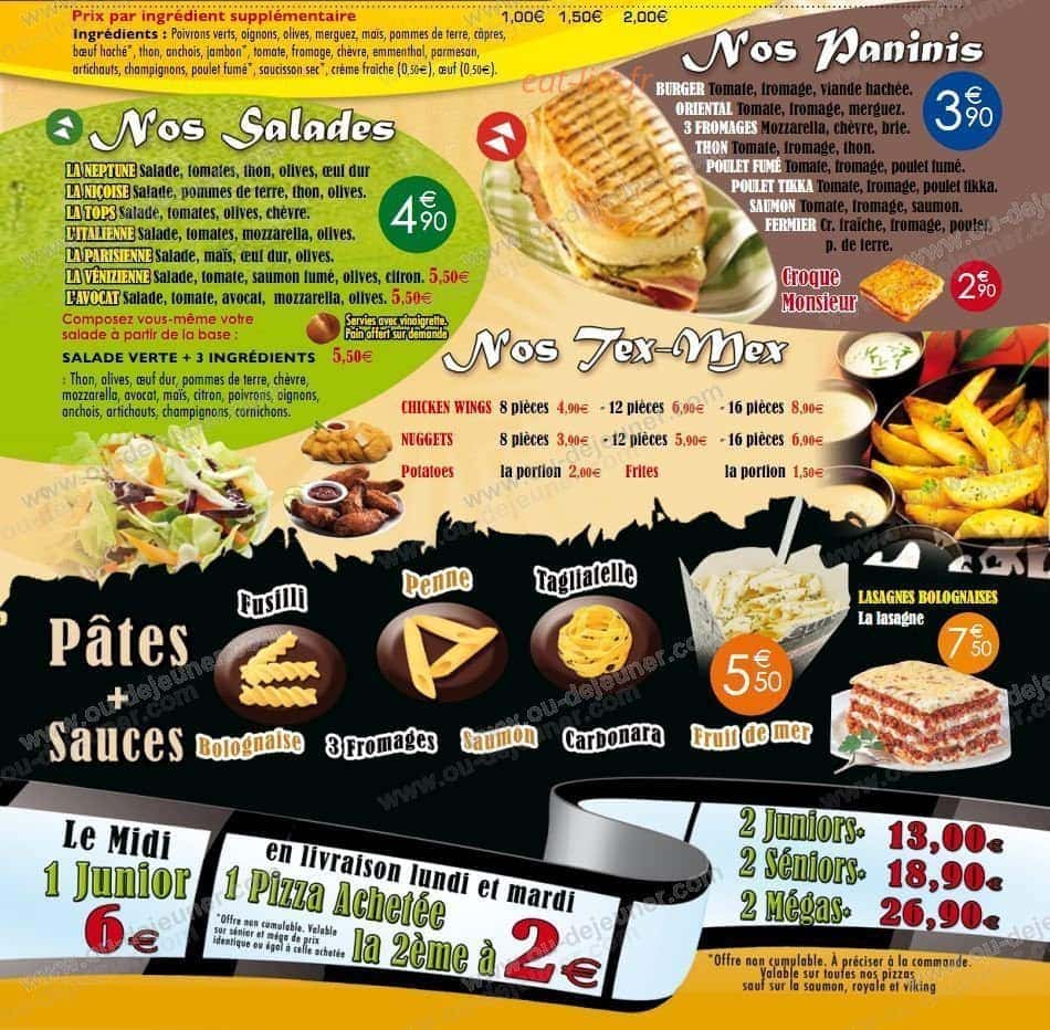 Top Pizzas — carte page 3