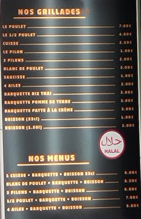 Tout Poulet — carte page 1