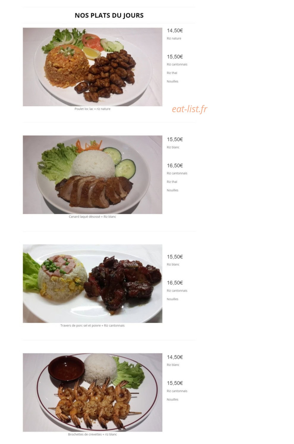 Traiteur Chez Zhou — carte page 31