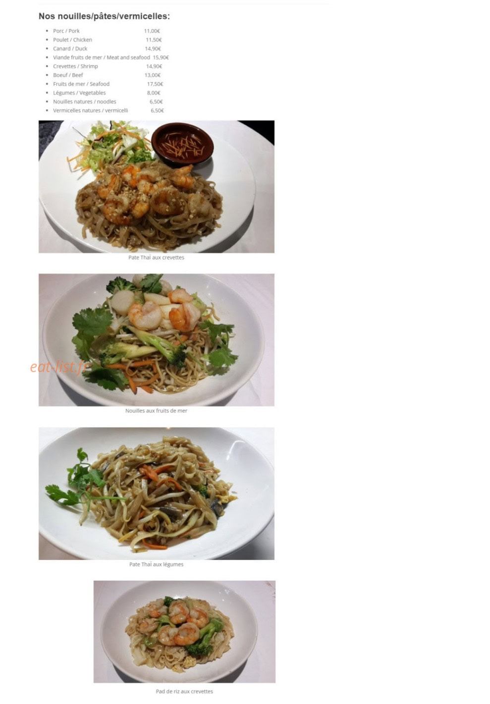 Traiteur Chez Zhou — carte page 29