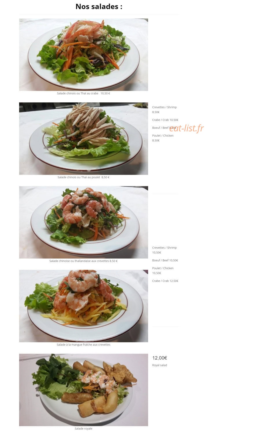 Traiteur Chez Zhou — carte page 11