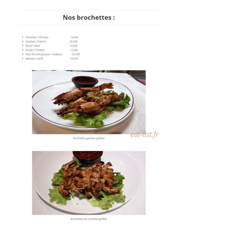 Traiteur Chez Zhou — carte page 26