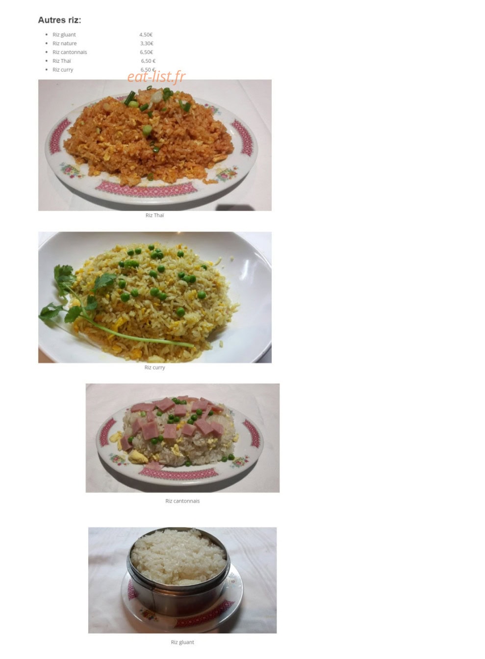 Traiteur Chez Zhou — carte page 28