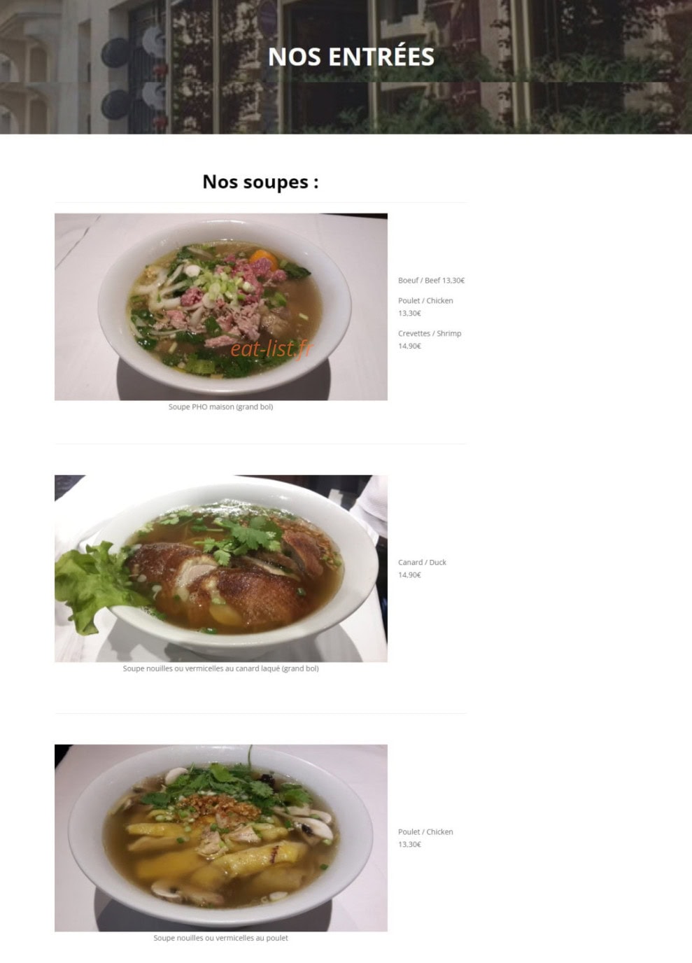 Traiteur Chez Zhou — carte page 2