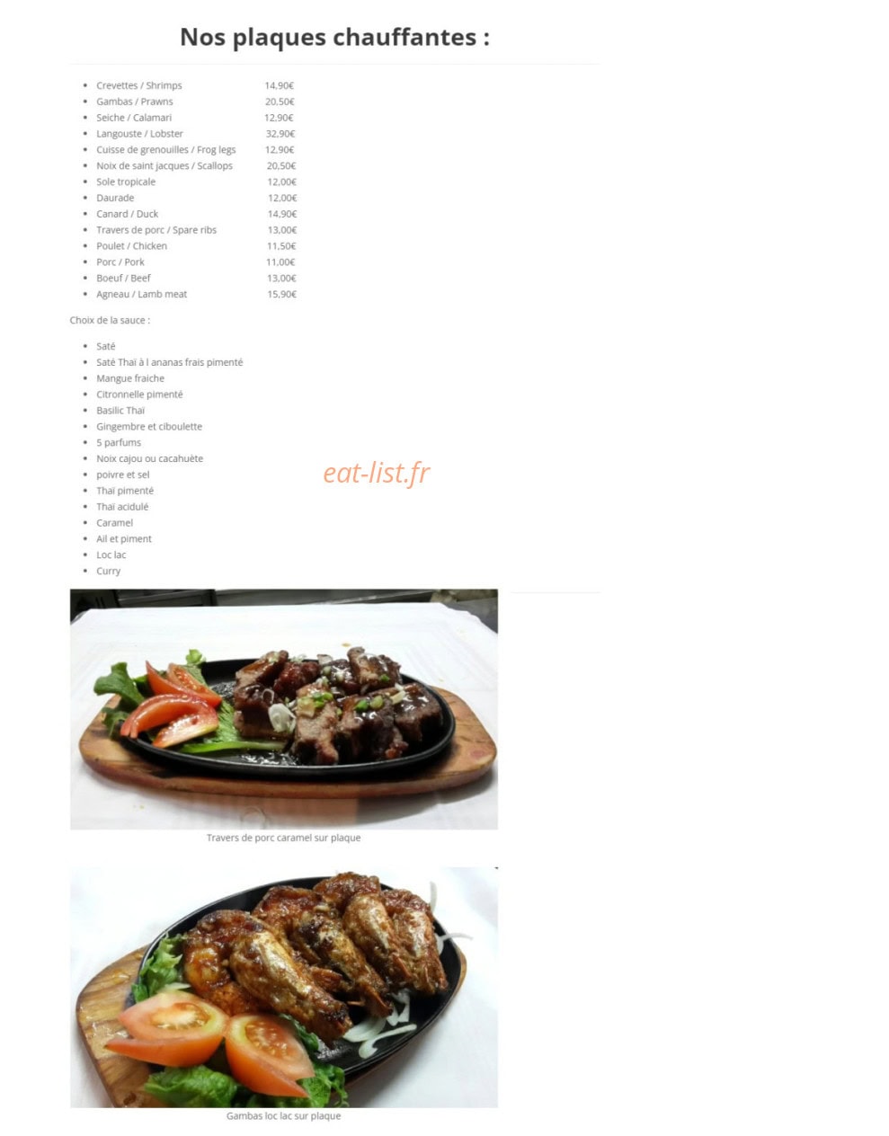 Traiteur Chez Zhou — carte page 14