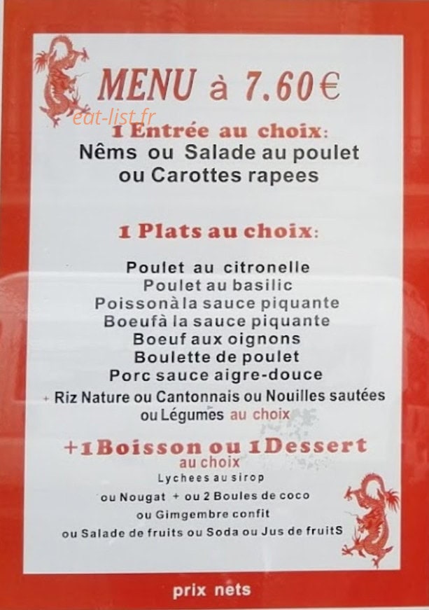 Traiteur  Guocheng — carte page 5