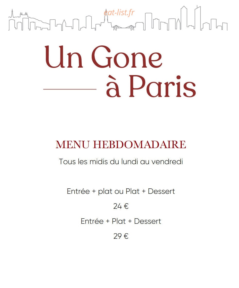 Un Gone à Paris — carte page 1