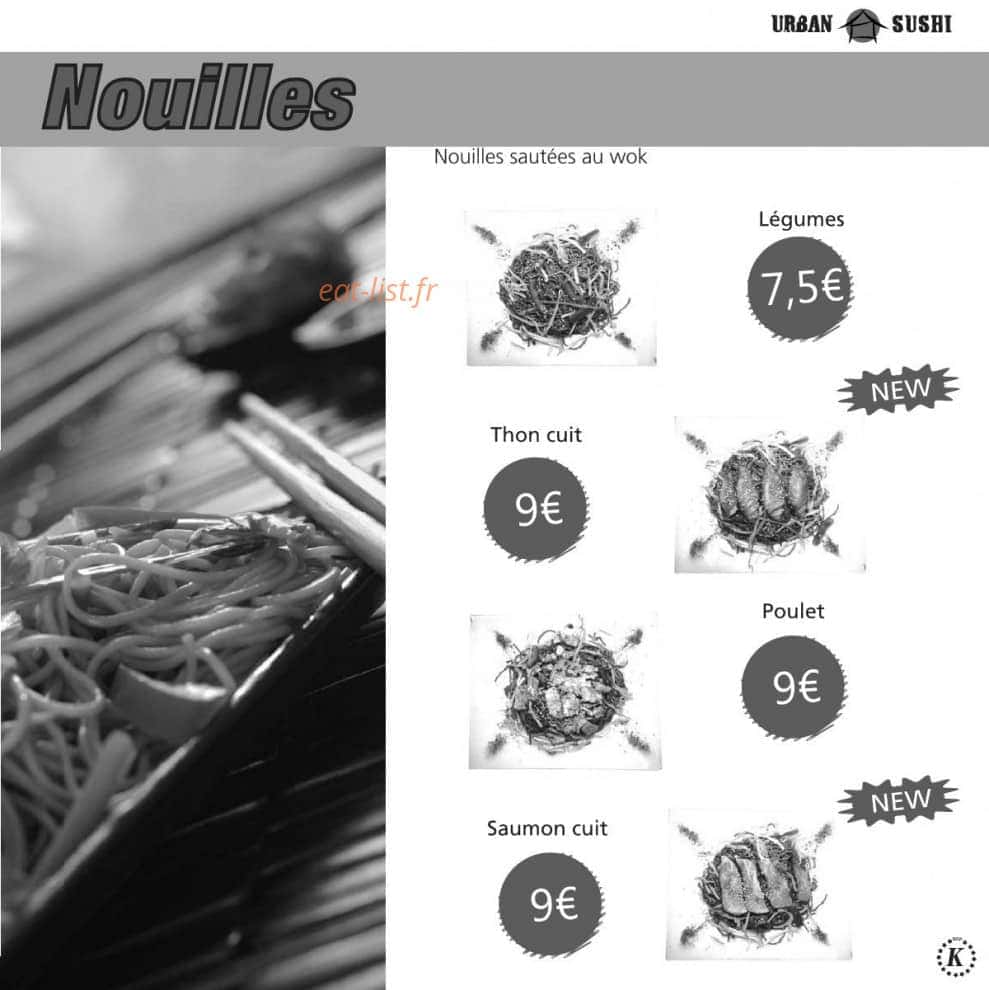 Urban Sushi — carte page 21