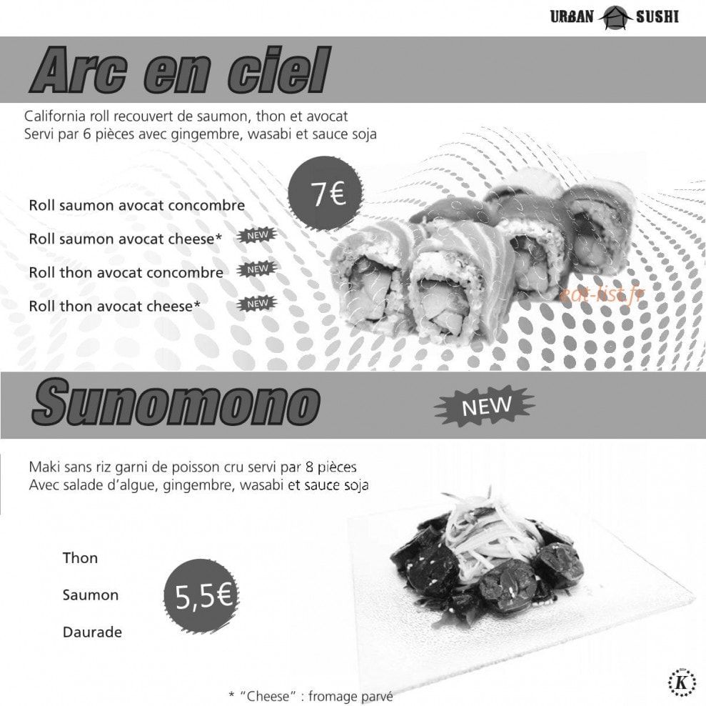 Urban Sushi — carte page 17