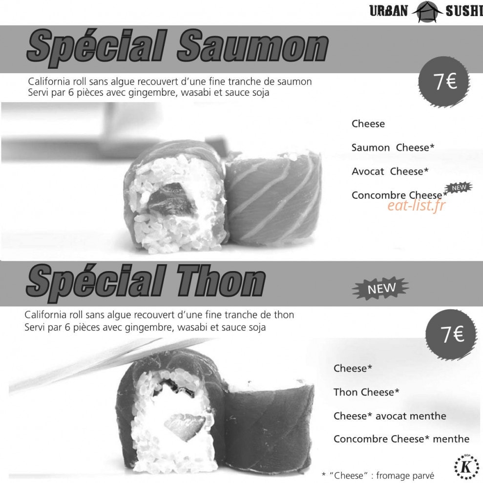 Urban Sushi — carte page 18