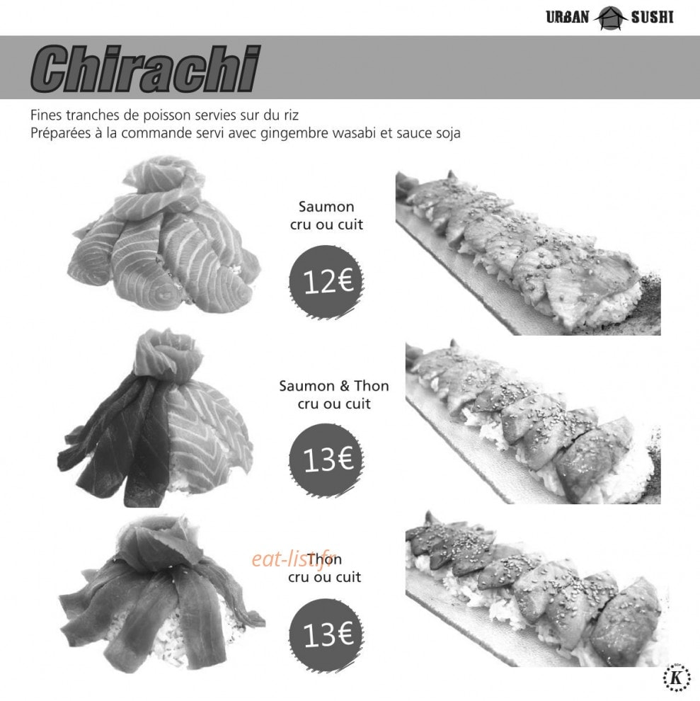 Urban Sushi — carte page 11