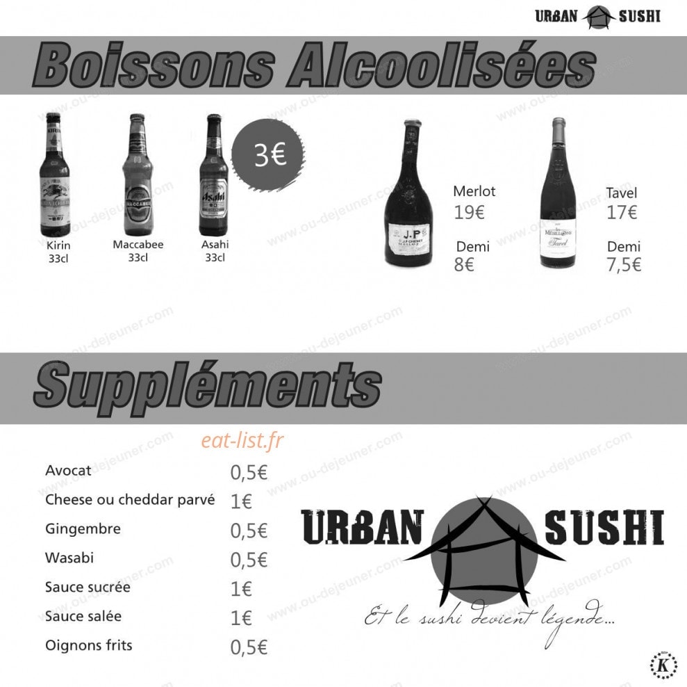 Urban Sushi — carte page 27