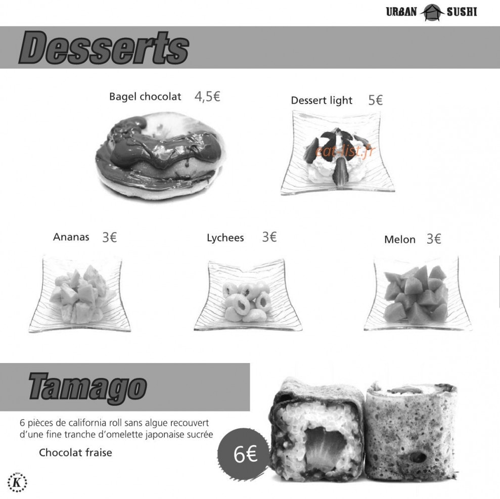 Urban Sushi — carte page 26