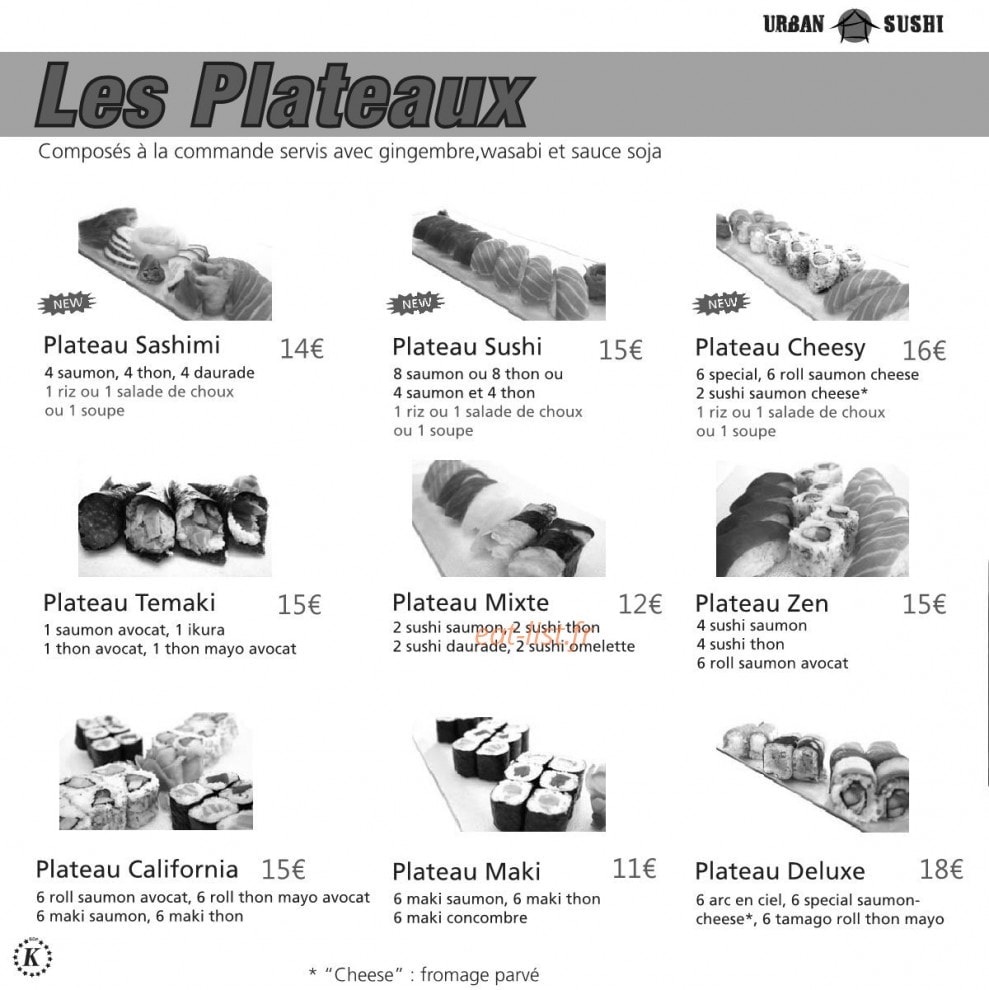 Urban Sushi — carte page 6